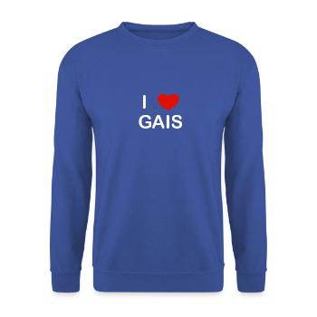 I love Gais Geschenk Appenzellerland Schweiz - Unisex Pullover - Royalblau - Vorne - Alina (178cm) & Michal (187cm)