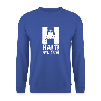 Haïti drapeau national fierté haïtienne 1804 I cadeau - Sweat-shirt Unisexe - bleu royal - Devant - Alina (178cm) & Michal (187cm)