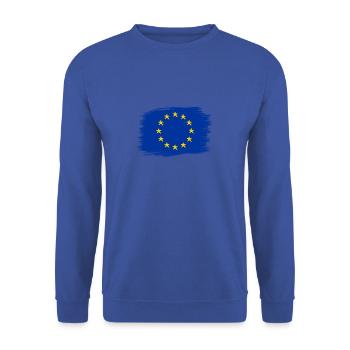 Drapeau de l'Union européenne peint dessiné européen - Sweat-shirt Unisexe - bleu royal - Devant - Alina (178cm) & Michal (187cm)
