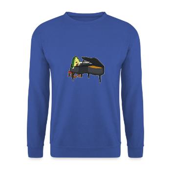 Funny avocado piano piano pianist gift - Unisex Sweatshirt - royal blue - Front - Alina (178cm) & Michal (187cm)