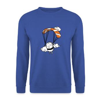 Sushi paraglide paragliding paragliding - Unisex Sweatshirt - royal blue - Front - Alina (178cm) & Michal (187cm)