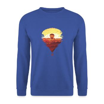 The call of the distance - hot air balloon, freedom - Unisex Sweatshirt - royal blue - Front - Alina (178cm) & Michal (187cm)