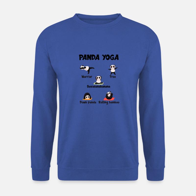 Lustiges Panda Yoga Humor Geschenkidee - Unisex Pullover - Royalblau