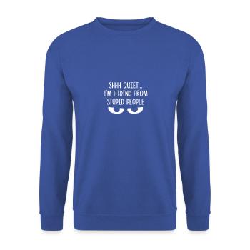 drôle - Sweat-shirt Unisexe - bleu royal - Devant - Alina (178cm) & Michal (187cm)