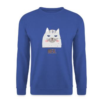 Meh Sad Cat T-Shirt - Unisex Sweatshirt - royal blue - Front - Alina (178cm) & Michal (187cm)