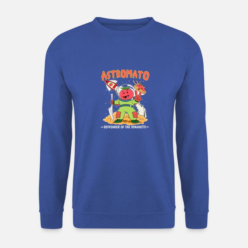 Tomaten Astronaut Spaghetti Pasta Nudel Ketchup - Unisex Pullover - Royalblau