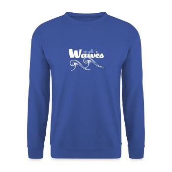 Vagues liberté de l'eau nautique profiter des vagues - Sweat-shirt Unisexe - bleu royal - Devant - Alina (178cm) & Michal (187cm)