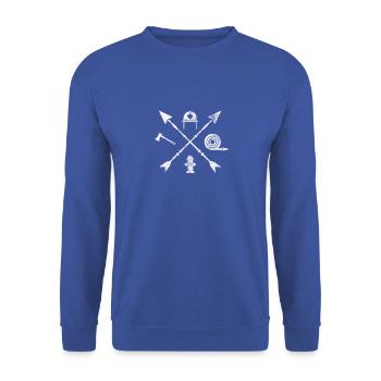 Fire brigade fire brigade fire hydrant crest symbols - Unisex Sweatshirt - royal blue - Front - Alina (178cm) & Michal (187cm)