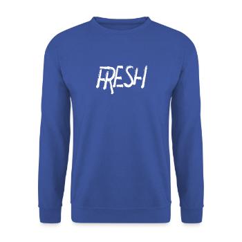Fresh cool funny funny summer summer saying - Unisex Sweatshirt - royal blue - Front - Alina (178cm) & Michal (187cm)