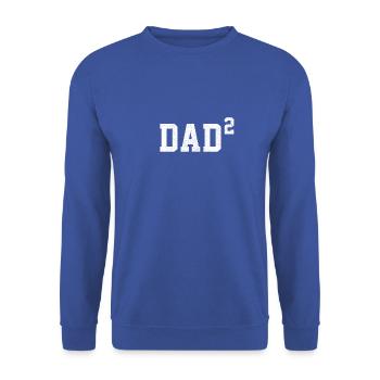 Gift for Father's Day Papa Dad Hoch 2 TwinSpap - Unisex Sweatshirt - royal blue - Front - Alina (178cm) & Michal (187cm)