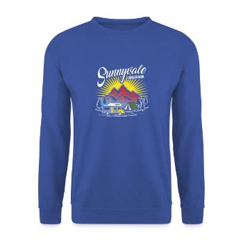 Funny design Trailer Park Sunnyvale Lovers design - Unisex Sweatshirt - royal blue - Front - Alina (178cm) & Michal (187cm)