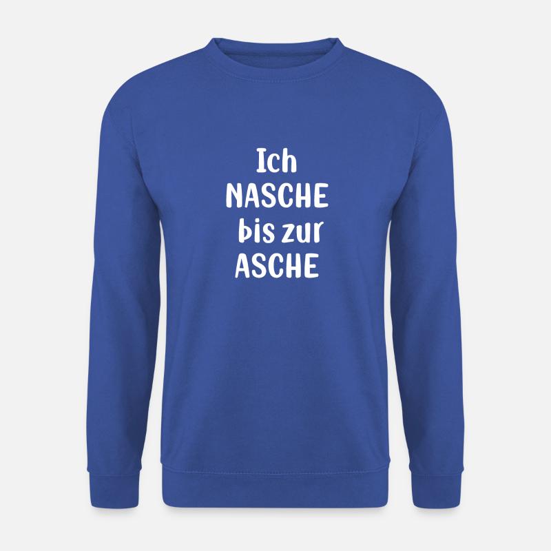 Lustiges Naschkatze Motiv Ich Nasche Bis Zur Asche - Unisex Pullover - Royalblau