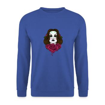 Tag der Toten - Unisex Pullover - Royalblau - Vorne - Alina (178cm) & Michal (187cm)