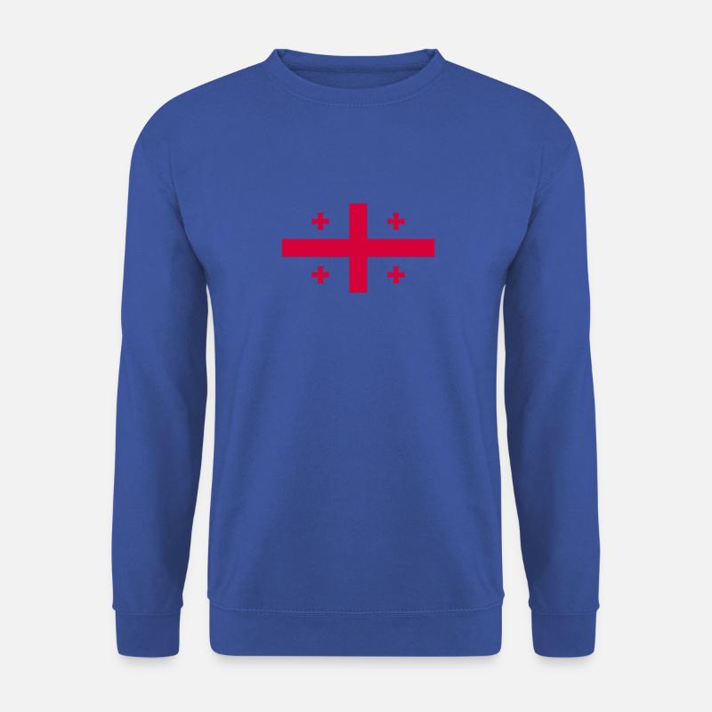 Georgia - Flag - Unisex Pullover - Royalblau