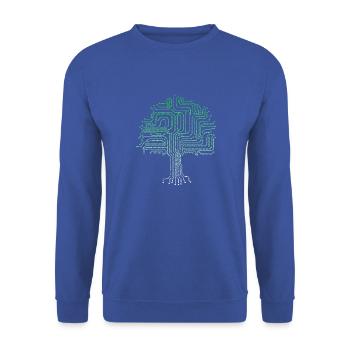 Arbre binaire ordinateur nerd geek informaticien - Sweat-shirt Unisexe - bleu royal - Devant - Alina (178cm) & Michal (187cm)