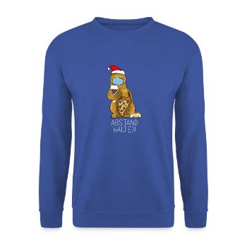 Tee-shirt chats rigolos chat mignon noël - Sweat-shirt Unisexe - bleu royal - Devant - Alina (178cm) & Michal (187cm)