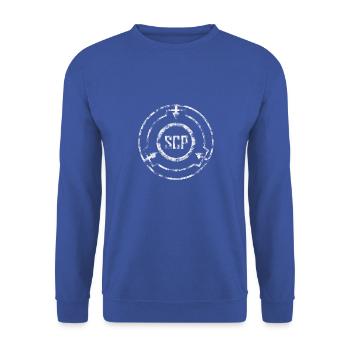 SCP Symbol variant - Unisex Sweatshirt - royal blue - Front - Alina (178cm) & Michal (187cm)