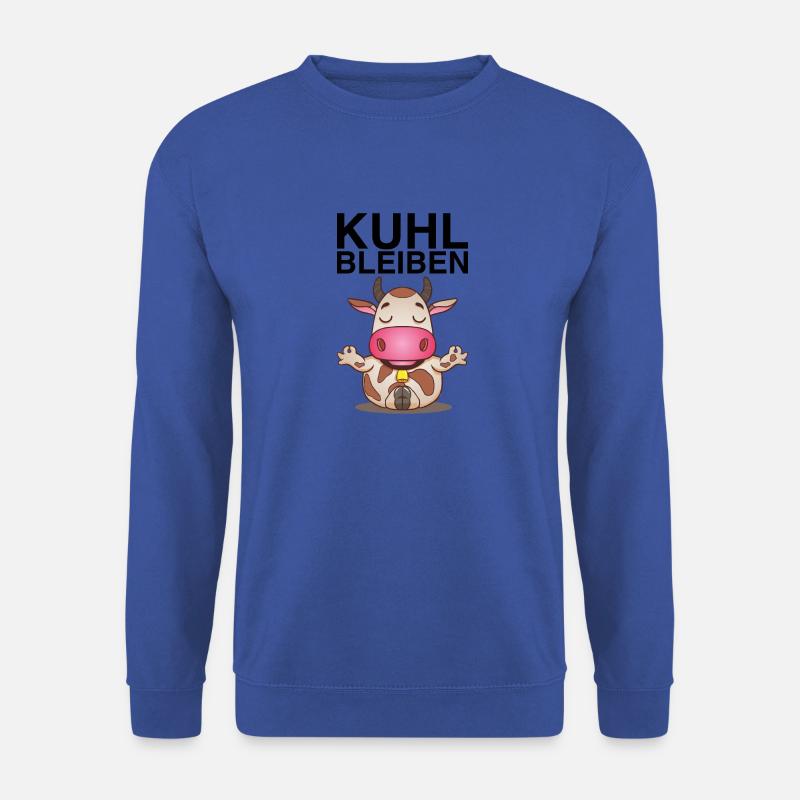 Lustige Kuh Sprüche Landwirtschaft Geschenk - Unisex Pullover - Royalblau