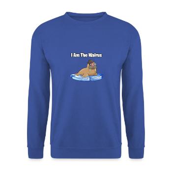 I Am The Walrus - I am the Walrus - Unisex Sweatshirt - royal blue - Front - Alina (178cm) & Michal (187cm)