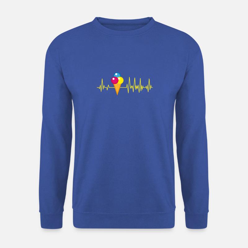 Eiscreme Eis Herzschlag Sommer - Unisex Pullover - Royalblau