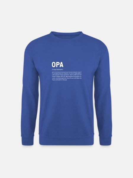 Opa Definition Großvater Geburtstag Geschenk - Unisex Pullover - Royalblau