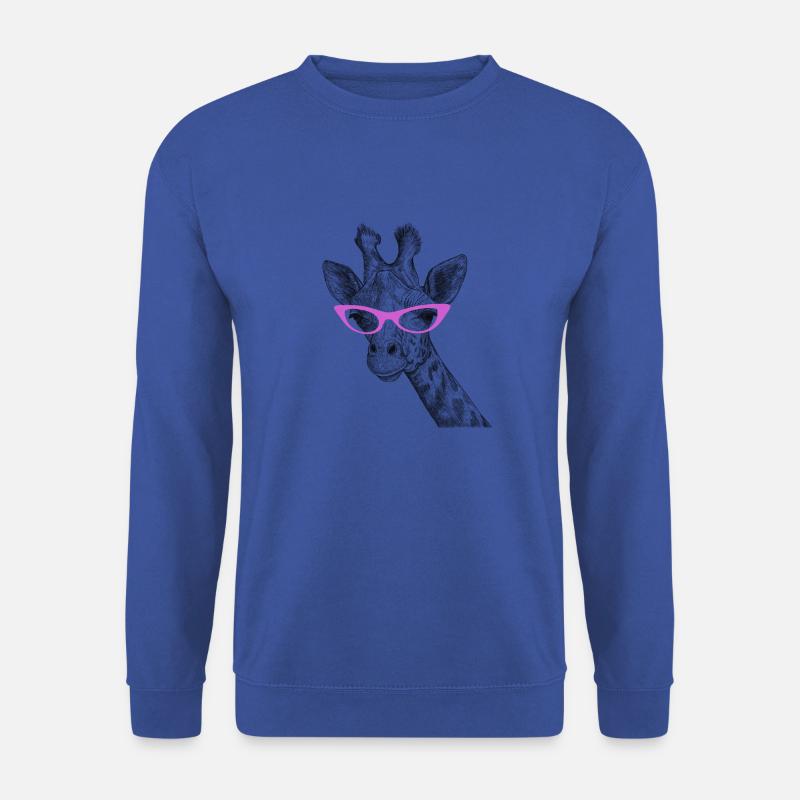 Giraffe Afrika Brille Lustig - Unisex Pullover - Royalblau
