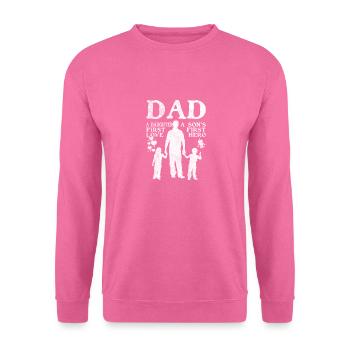 Stolzer Vater der Zwillinge beste Väter Tag Liebe zwei Kinder - Unisex Pullover - Pink - Vorne