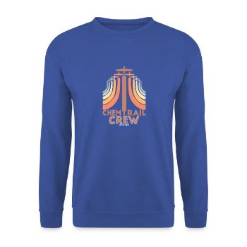 Chemtrail Crew of the month Piloten Shirt - Unisex Pullover - Royalblau - Vorne - Alina (178cm) & Michal (187cm)