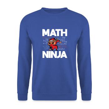 Drôle de ninja de mathématiques pour un étudiant professeur de mathématiques - Sweat-shirt Unisexe - bleu royal - Devant - Alina (178cm) & Michal (187cm)