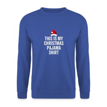 This is My Christmas Pajama Shirt - Unisex Sweatshirt - royal blue - Front - Alina (178cm) & Michal (187cm)