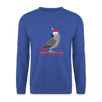Joyeux Noël Santa Grey Parrot String lumières - Sweat-shirt Unisexe - bleu royal - Devant - Alina (178cm) & Michal (187cm)