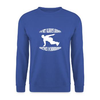 Snowboard Wintersport Spruch Snowboardfahrer - Unisex Pullover - Royalblau - Vorne - Alina (178cm) & Michal (187cm)
