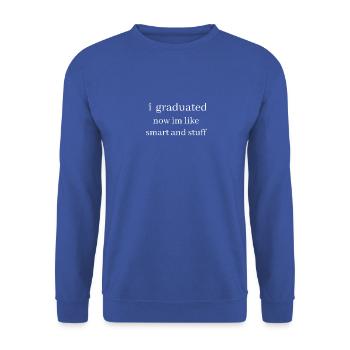 Funny College High School Graduation Gift Senior 2 - Unisex Sweatshirt - royal blue - Front - Alina (178cm) & Michal (187cm)