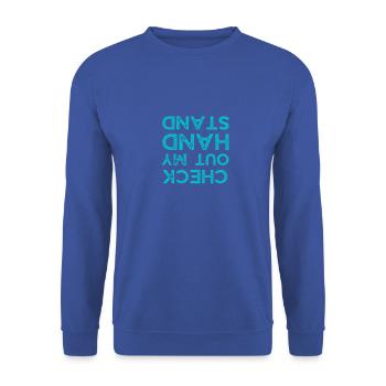 Découvrez my Handstand Funny Gymnastics Cute - Sweat-shirt Unisexe - bleu royal - Devant - Alina (178cm) & Michal (187cm)
