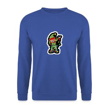 Dabbing Elf Shirt Kostüm Weihnachten Squad Urlaub - Unisex Pullover - Royalblau - Vorne - Alina (178cm) & Michal (187cm)
