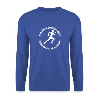 Jogger training run fit jogging run cardio - Unisex Sweatshirt - royal blue - Front - Alina (178cm) & Michal (187cm)