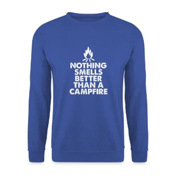 Rien ne sent mieux qu’un feu de camp - Sweat-shirt Unisexe - bleu royal - Devant - Alina (178cm) & Michal (187cm)