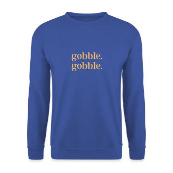 Thanksgiving Day Gobble Gobble Turkey Trot Funny C - Unisex Sweatshirt - royal blue - Front - Alina (178cm) & Michal (187cm)