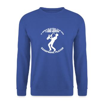 Saxophone Saxophonist Instrument Saxophone Music - Unisex Sweatshirt - royal blue - Front - Alina (178cm) & Michal (187cm)