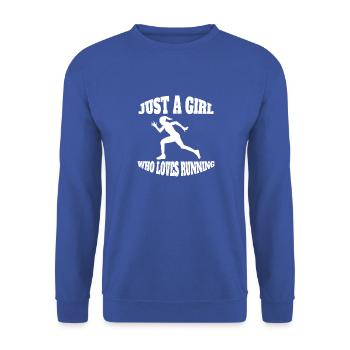 Jogger run fit jogging cardio training run - Unisex Sweatshirt - royal blue - Front - Alina (178cm) & Michal (187cm)