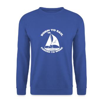 Segeln Schiff Segelsport Segler Kapitän Segel Boot - Unisex Pullover - Royalblau - Vorne - Alina (178cm) & Michal (187cm)