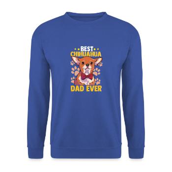 Hund Hundeliebhaber Chihuahua Dad Daddy - Unisex Pullover - Royalblau - Vorne - Alina (178cm) & Michal (187cm)