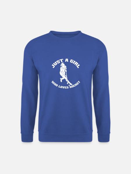 Feldhockey Mädchen Hockey Hockeyspielerin Damen - Unisex Pullover - Royalblau