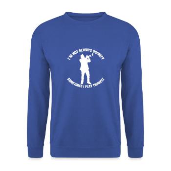 Trompette Musique Drôle Dicton Instrument musicien - Sweat-shirt Unisexe - bleu royal - Devant - Alina (178cm) & Michal (187cm)