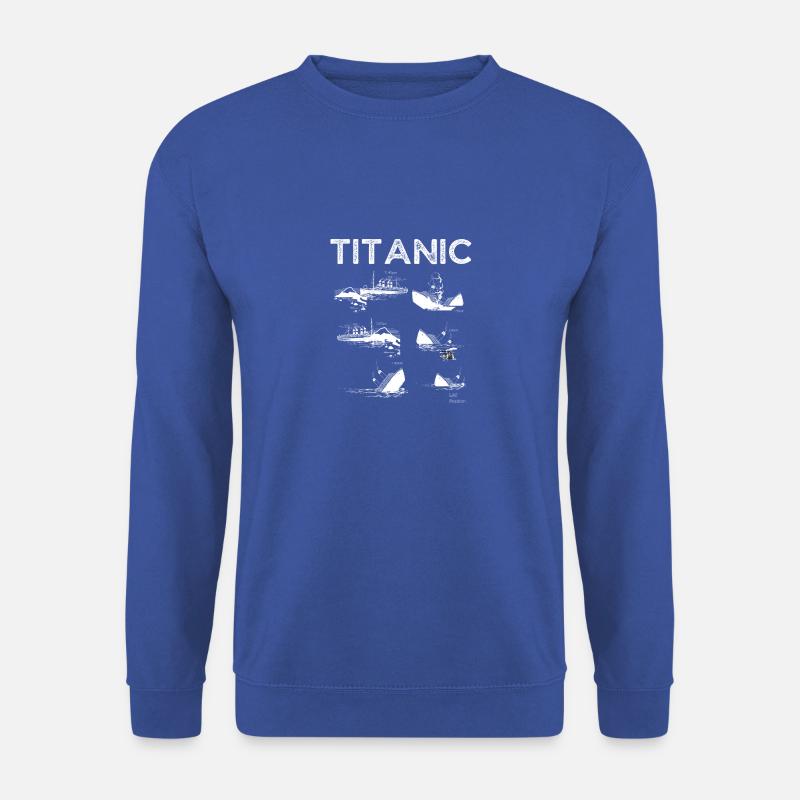Titanic Sinking Timeline Schiff Film Boot Meer - Unisex Pullover - Royalblau
