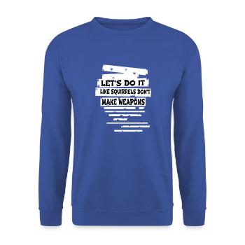 peace sign anti war birthday present present idea - Unisex Pullover - Royalblau - Vorne - Alina (178cm) & Michal (187cm)
