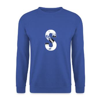 S Drôle De Détresse Vintage Tendance Esthétique Humour - Sweat-shirt Unisexe - bleu royal - Devant - Alina (178cm) & Michal (187cm)