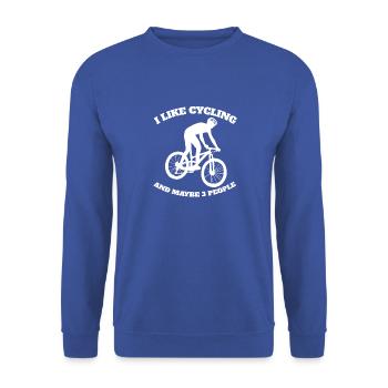 Bicycle tour cycling bicycle biking mountain bike - Unisex Sweatshirt - royal blue - Front - Alina (178cm) & Michal (187cm)