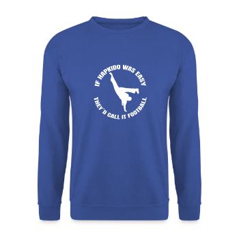 Hapkido Kampfkunst Karate Kampfsport Judo Aikido - Unisex Pullover - Royalblau - Vorne - Alina (178cm) & Michal (187cm)