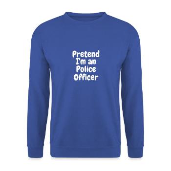Humour drôle Faire semblant d’être un policier Drôle - Sweat-shirt Unisexe - bleu royal - Devant - Alina (178cm) & Michal (187cm)